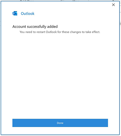 Adding an Exchange mailbox to Outlook for Windows 10